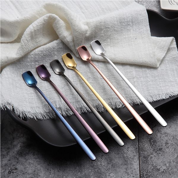 6pcs/lot long handle coffee spoons stainless steel rose gold blue spoon ice cream teaspoons kitchen accessories flatware
6pcs/lot long handle coffee spoons stainless steel rose gold blue spoon ice cream teaspoons kitchen accessories flatware