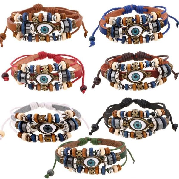 7 style vintage evil eye bracelet multi layer genuine cowhide leather charm bracelet cuff wristband bead turkish jewelry braclet kka1892, Golden;silver
7 style vintage evil eye bracelet multi layer genuine cowhide leather charm bracelet cuff wristband bead turkish jewelry braclet kka1892, Golden;silver