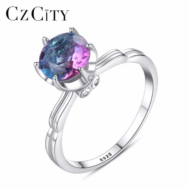 czcity genuine 925 sterling silver rainbow fire mystic z solid ring for women jewelry gift fine jewelry engagement ring, Golden;silver
czcity genuine 925 sterling silver rainbow fire mystic z solid ring for women jewelry gift fine jewelry engagement ring, Golden;silver