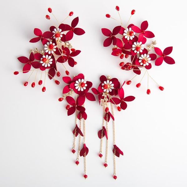 bridal headwear red handmade hairpin flower head flower handmade wedding accessories dress flower ornament, Silver
bridal headwear red handmade hairpin flower head flower handmade wedding accessories dress flower ornament, Silver