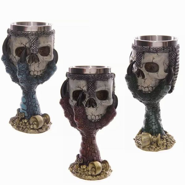 liyimeng double wall stainless steel 3d skull drinking whisky mug personalized dragon bone skull metal grape wine goblet cups
liyimeng double wall stainless steel 3d skull drinking whisky mug personalized dragon bone skull metal grape wine goblet cups