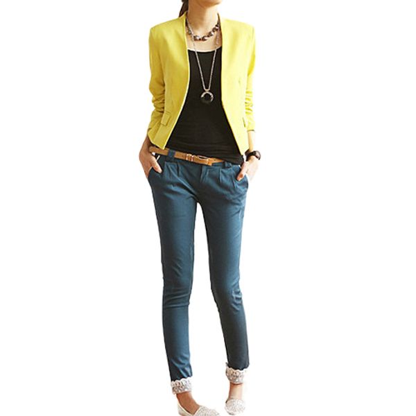 2017 women's korea style candy color solid slim suit blazer jacket retail/wholesale 5axg 7ey9 7n8l, White;black
2017 women's korea style candy color solid slim suit blazer jacket retail/wholesale 5axg 7ey9 7n8l, White;black