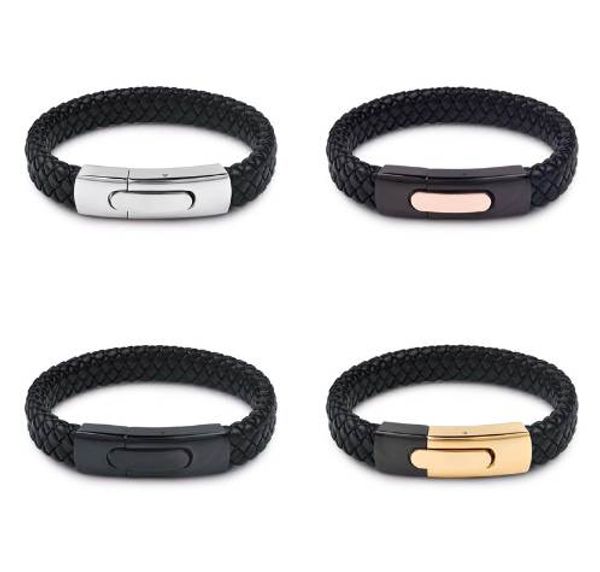 jiayiqi fashion men jewelry black genuine leather bracelet silver color stainless steel magnetic buckle punk bangles male gifts, Golden;silver
jiayiqi fashion men jewelry black genuine leather bracelet silver color stainless steel magnetic buckle punk bangles male gifts, Golden;silver
