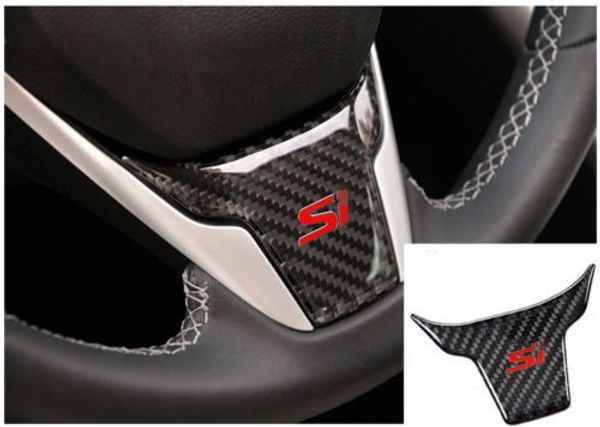 carbon fiber inner steering wheel cover trim refit fit for honda civic si 2016-2017 2018 
carbon fiber inner steering wheel cover trim refit fit for honda civic si 2016-2017 2018