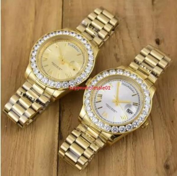 op luxury christmas gifts men's watches big diamond watch 18k gold stainless steel strap automatic machinery 458, Slivery;brown
op luxury christmas gifts men's watches big diamond watch 18k gold stainless steel strap automatic machinery 458, Slivery;brown