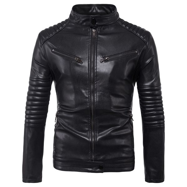 mens leather jacket black leather biker jacket rock n roll coat spring autumn male leather jacket coat black, Black;brown
mens leather jacket black leather biker jacket rock n roll coat spring autumn male leather jacket coat black, Black;brown