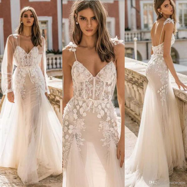 berta privée 2019 свадебные платья спагетти цветочные аппликации сексуальная иллюзия спинки свадебные платья с длинным рукавом из тюля сваде, White
berta privée 2019 свадебные платья спагетти цветочные аппликации сексуальная иллюзия спинки свадебные платья с длинным рукавом из тюля сваде, White