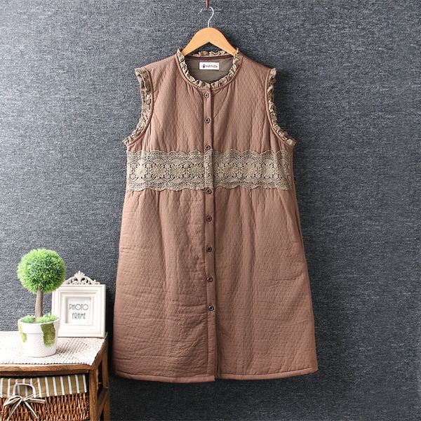 harajuku mori girl winter sweet hook lace stitching padded vest long cotton vest women jacket coat female casual outerwear, Black;white
harajuku mori girl winter sweet hook lace stitching padded vest long cotton vest women jacket coat female casual outerwear, Black;white