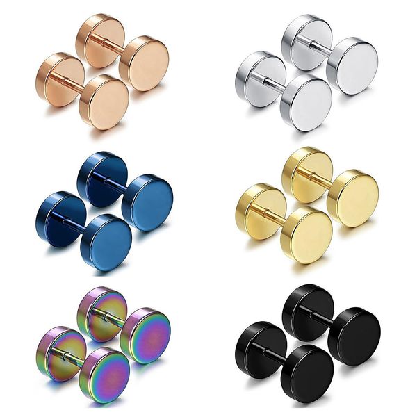 men earrings studs punk double sided round titanium stainless steel jewelry earrings pretty fake ear plugs gothic barbell men stud earring, Golden;silver
men earrings studs punk double sided round titanium stainless steel jewelry earrings pretty fake ear plugs gothic barbell men stud earring, Golden;silver