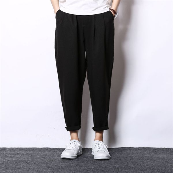 mrmt 2018 brand loose men's trousers linen casual nine points pants for male cotton linen haren pants radish trouser, Black
mrmt 2018 brand loose men's trousers linen casual nine points pants for male cotton linen haren pants radish trouser, Black