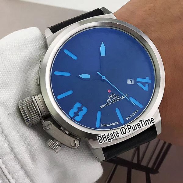 new 50mm u-42 u1001 steel case black dial blue mark automatic mens watch black leather strap sports watches rare ub58a1, Slivery;brown
new 50mm u-42 u1001 steel case black dial blue mark automatic mens watch black leather strap sports watches rare ub58a1, Slivery;brown