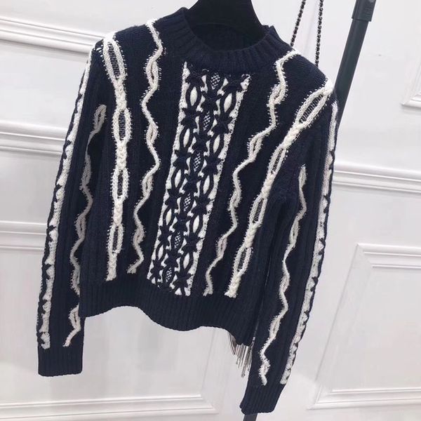 brand designer women wool sweaters 2018 autumn winter fashion runway style round neck black casual oversized pullovers warm jumpers, White;black
brand designer women wool sweaters 2018 autumn winter fashion runway style round neck black casual oversized pullovers warm jumpers, White;black