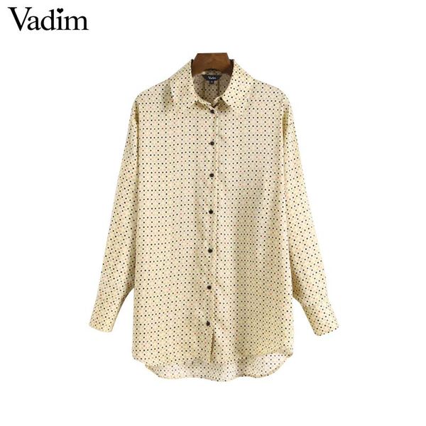 vadim women polka dots print blouse long sleeve turn down collar loose shirt side split female casual chic blusas la561, White
vadim women polka dots print blouse long sleeve turn down collar loose shirt side split female casual chic blusas la561, White