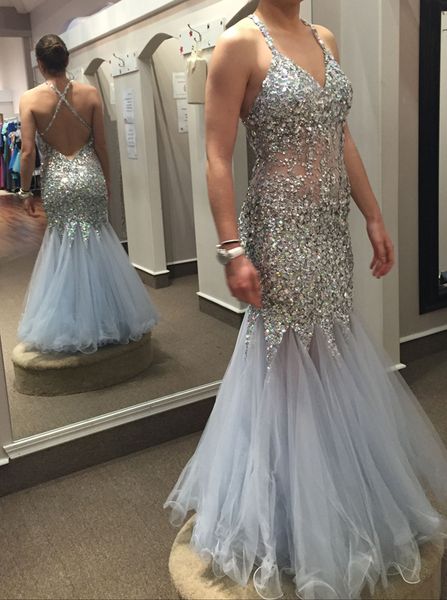 blue formal dresses evening dresses v-neck backless mermaid organza tulle handmade beaded sequins open back prom dress, Black;red
blue formal dresses evening dresses v-neck backless mermaid organza tulle handmade beaded sequins open back prom dress, Black;red