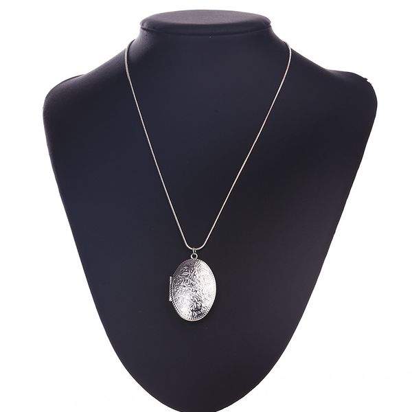 locket necklace floral patterns carved oval picture memento necklace luxury jewelry put ps box open pendant necklace, Silver
locket necklace floral patterns carved oval picture memento necklace luxury jewelry put ps box open pendant necklace, Silver