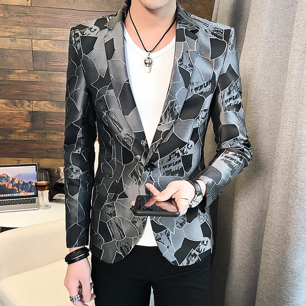 men suit jackets classic printed slim fit blazer masculino stylish jackets men casual england style coat bleiser masculino xxxl, White;black
men suit jackets classic printed slim fit blazer masculino stylish jackets men casual england style coat bleiser masculino xxxl, White;black
