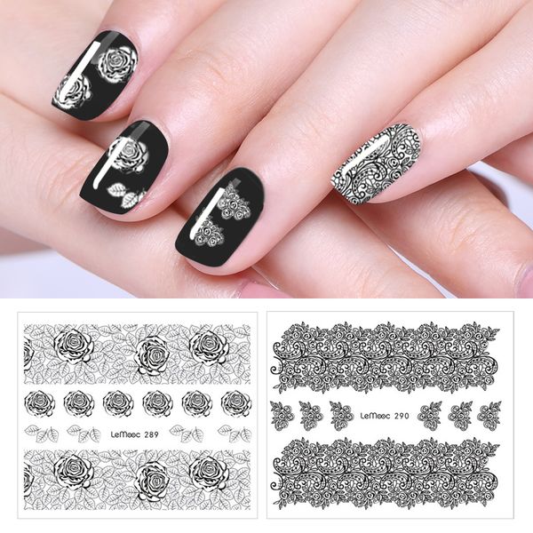 lemooc 1 sheet lace series water decal nail transfer sticker dreamcatcher designs nail art decoration for manicure watermark, Black
lemooc 1 sheet lace series water decal nail transfer sticker dreamcatcher designs nail art decoration for manicure watermark, Black