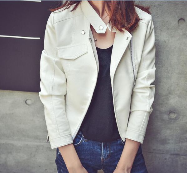 solid female spring and autumn new women fashion basic leather jackets zipper collar short paragraph casual motorcycle leather coats, Black;brown
solid female spring and autumn new women fashion basic leather jackets zipper collar short paragraph casual motorcycle leather coats, Black;brown