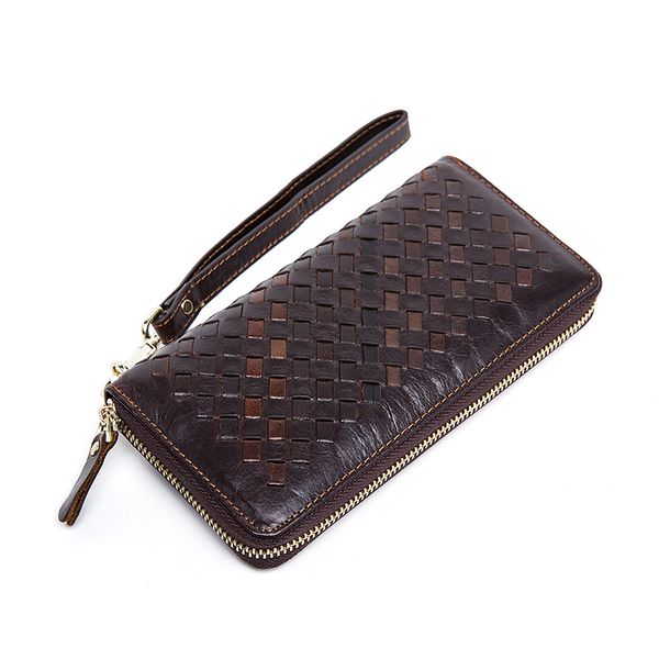 style wholesale restoring ancient leather wallet men's pure manual weaving wallets long head layer cowhide zipper wallet, Red;black
style wholesale restoring ancient leather wallet men's pure manual weaving wallets long head layer cowhide zipper wallet, Red;black