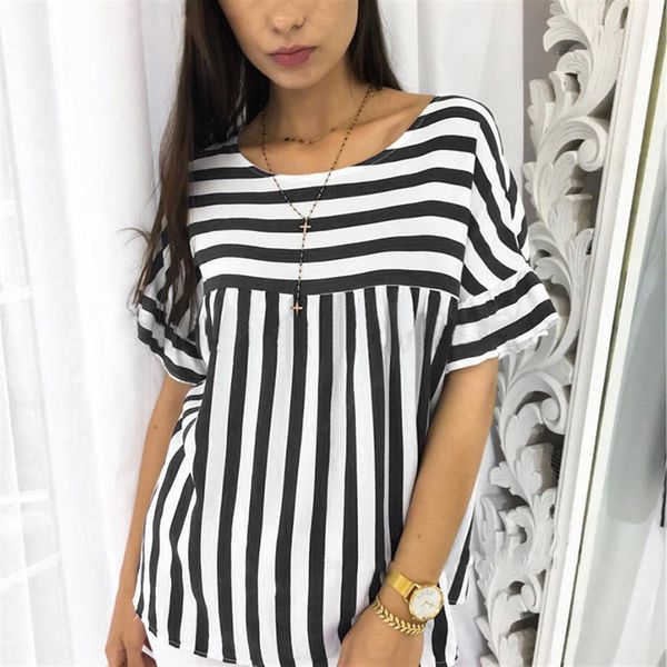 2018 summer striped women t-shirt plus size casual loose female tshirt short sleeve ladies summer harajuku tee shirt, White
2018 summer striped women t-shirt plus size casual loose female tshirt short sleeve ladies summer harajuku tee shirt, White