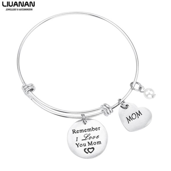 mother bangle bracelet expandable stainless steel charm bracelet remember i love you mom jewelry mothers day christmas gifts, Golden;silver
mother bangle bracelet expandable stainless steel charm bracelet remember i love you mom jewelry mothers day christmas gifts, Golden;silver