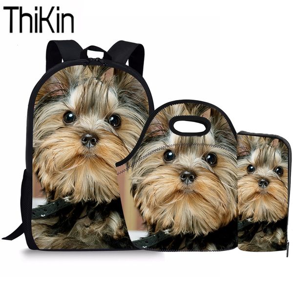 thikin 3pcs/set cute yorkshire printing school bags for kids girls primary schoolbag middle school backpack children softback
thikin 3pcs/set cute yorkshire printing school bags for kids girls primary schoolbag middle school backpack children softback