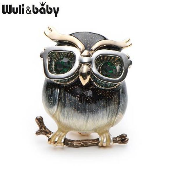 wuli&baby alloy glasses owl brooches for women and men metal bird animal enamel brooch pins christmas gifts, Gray
wuli&baby alloy glasses owl brooches for women and men metal bird animal enamel brooch pins christmas gifts, Gray
