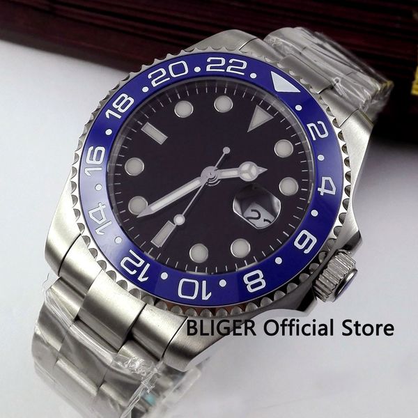 sapphire crystal 43mm black sterile dial blue ceramic bezel luminous marks miyota automatic movement men's watch b306, Slivery;brown
sapphire crystal 43mm black sterile dial blue ceramic bezel luminous marks miyota automatic movement men's watch b306, Slivery;brown