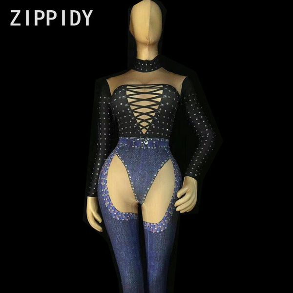 denim printed bandage rhinestones jumpsuit women's big stretch jeans leggings nightclub singer dance show stage wear, Black;white
denim printed bandage rhinestones jumpsuit women's big stretch jeans leggings nightclub singer dance show stage wear, Black;white