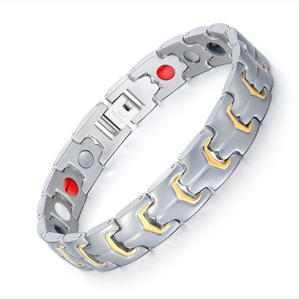 newpopular health magnetic bracelet bangle for men bio energy bracelet 2018 mens stainless steel jewelry wristband, Golden;silver
newpopular health magnetic bracelet bangle for men bio energy bracelet 2018 mens stainless steel jewelry wristband, Golden;silver