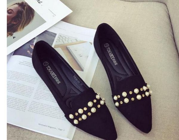 send 2017 autumn new style flat bottom single shoes women water drill wedding shoes, Black
send 2017 autumn new style flat bottom single shoes women water drill wedding shoes, Black