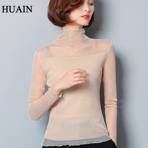 turtleneck long sleeve shirt women autumn 2018 new korean fashion mesh t shirt solid colour female fitness women tee, White
turtleneck long sleeve shirt women autumn 2018 new korean fashion mesh t shirt solid colour female fitness women tee, White