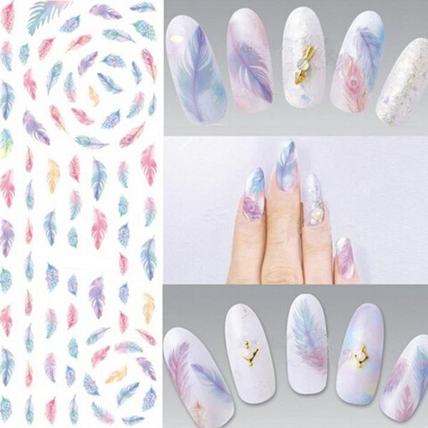1 piece water transfer nails art sticker harajuku rainbow feathers nail wraps sticker watermark fingernails decals, Black
1 piece water transfer nails art sticker harajuku rainbow feathers nail wraps sticker watermark fingernails decals, Black