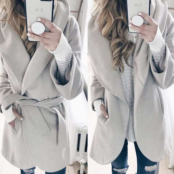 new winter coat women casual lapel wool coat button trench jacket loose female plus overcoat outwear, Black
new winter coat women casual lapel wool coat button trench jacket loose female plus overcoat outwear, Black