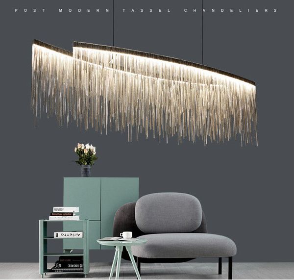 50w led pendant lamp aluminum tassel chain chandelier double strip art ceiling light luxucy lamp
50w led pendant lamp aluminum tassel chain chandelier double strip art ceiling light luxucy lamp