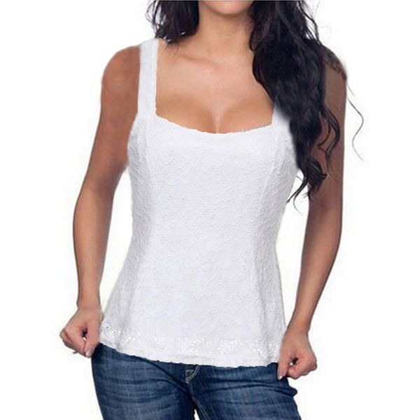zaznea 2018 women summer low-cut crop vest lace floral tunic sleeveless tank plus size casual camis cropped, White
zaznea 2018 women summer low-cut crop vest lace floral tunic sleeveless tank plus size casual camis cropped, White