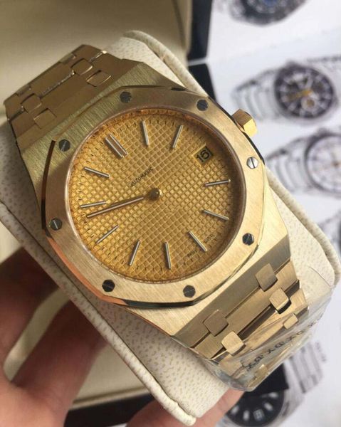 2018 n8 factory version 18 k gold 39mm golden dial japan vk quartz movement mans watches, Slivery;brown
2018 n8 factory version 18 k gold 39mm golden dial japan vk quartz movement mans watches, Slivery;brown