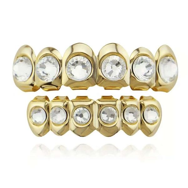 hip hop big diamond grillz real gold plated dental grills rapper body jewelry two colors golden silver one diamond per tooth hipping, Black
hip hop big diamond grillz real gold plated dental grills rapper body jewelry two colors golden silver one diamond per tooth hipping, Black
