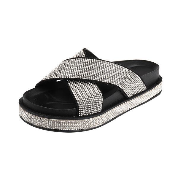 fashion summer women slippers crystal beaded platform sandal shoes beach flip flops, Black
fashion summer women slippers crystal beaded platform sandal shoes beach flip flops, Black