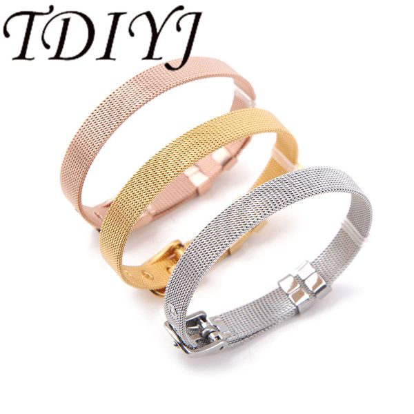 women bracelets stainless steel personalized mesh bracelet for 8mm silde charms silver,gold,rose gold single band 12pcs/lot, Golden;silver
women bracelets stainless steel personalized mesh bracelet for 8mm silde charms silver,gold,rose gold single band 12pcs/lot, Golden;silver