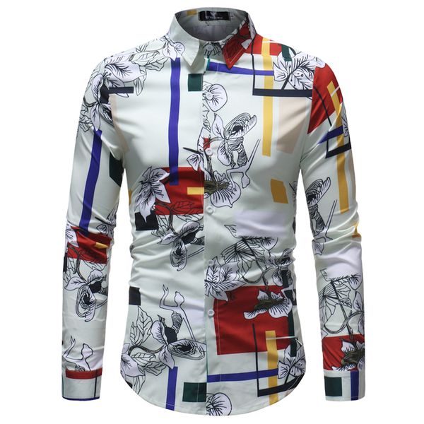 mens brand slim fit long sleeve shirt 2018 fashion floral print dress shirts men casual party business shirt chemise homme 5xl, White;black
mens brand slim fit long sleeve shirt 2018 fashion floral print dress shirts men casual party business shirt chemise homme 5xl, White;black
