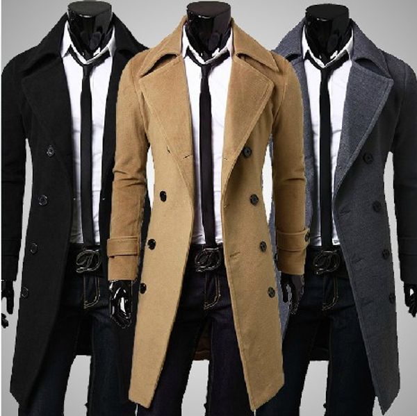 men's trench coats wool coat men autumn and winter lengthened woolen windbreaker 2021 arrival fashion male clothing, Tan;black
men's trench coats wool coat men autumn and winter lengthened woolen windbreaker 2021 arrival fashion male clothing, Tan;black