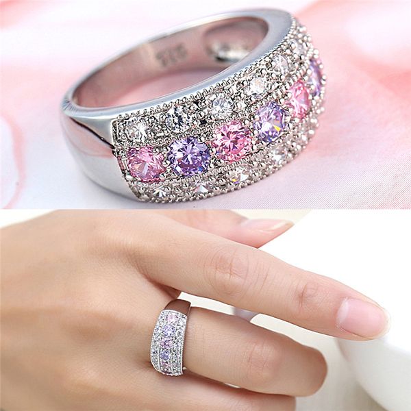 whole sale2017 jetting brand female pink & purple round ring filled vintage wedding engagement rings for women, Golden;silver
whole sale2017 jetting brand female pink & purple round ring filled vintage wedding engagement rings for women, Golden;silver