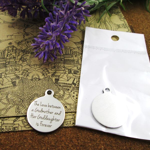 40pcs--"the love between a godmother and her goddaughter is "stainless steel charms more style for choosing diy charms pendants fo, Bronze;silver
40pcs--"the love between a godmother and her goddaughter is "stainless steel charms more style for choosing diy charms pendants fo, Bronze;silver