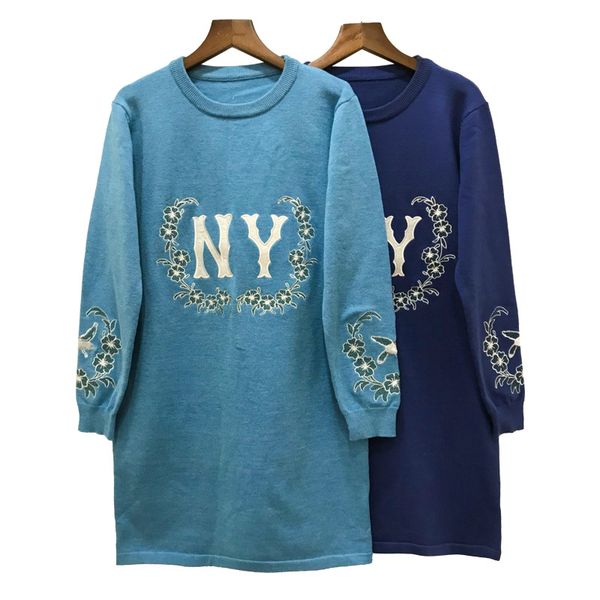 brand designer women embroidered long sweaters 2018 autumn winter fashion round neck letters jacquard loose pullover jumpers knitted tunic, White;black
brand designer women embroidered long sweaters 2018 autumn winter fashion round neck letters jacquard loose pullover jumpers knitted tunic, White;black