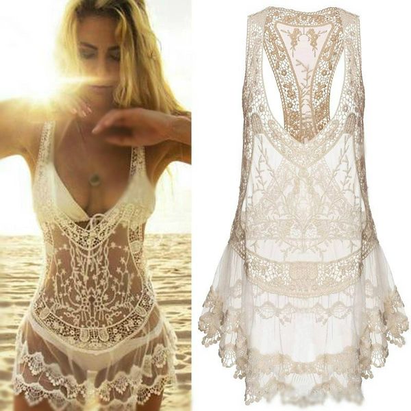 women clothes bikini cover ups swimwear beach dresses lace crochet summer mini dress v neck polyester and lace bathing swimsuit, Black;gray
women clothes bikini cover ups swimwear beach dresses lace crochet summer mini dress v neck polyester and lace bathing swimsuit, Black;gray