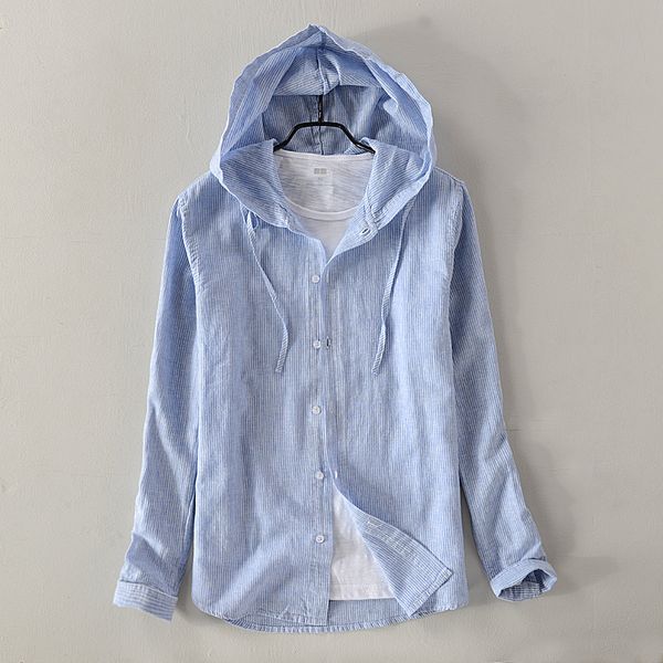 2018 new men's cotton and linen casual hooded long-sleeved shirt solid sky blue shirts men autumn fashion shirt male camisa, White;black
2018 new men's cotton and linen casual hooded long-sleeved shirt solid sky blue shirts men autumn fashion shirt male camisa, White;black