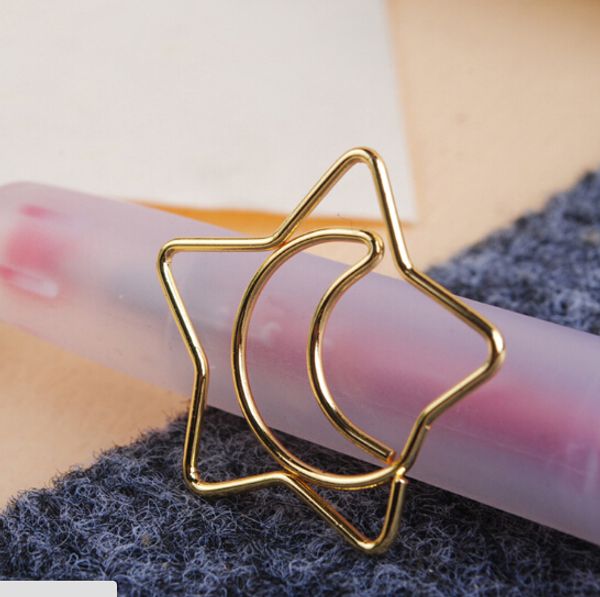 5pcs/lot gold stars shape paper clips creative interesting bookmark clip memo clip shaped paper clips for office school home
5pcs/lot gold stars shape paper clips creative interesting bookmark clip memo clip shaped paper clips for office school home