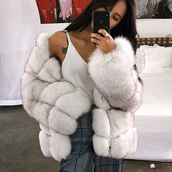 2018 autumn winter new faux fur coat long section stitching fur coat large size, Black
2018 autumn winter new faux fur coat long section stitching fur coat large size, Black