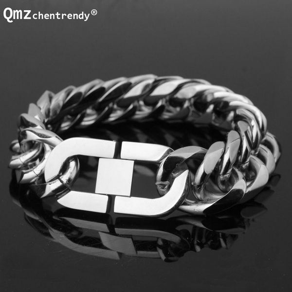 13/16/19/21mm stainless steel men cuban chain bracelet wristbands exaggerated big chain bracelets men's fine jewelry, White
13/16/19/21mm stainless steel men cuban chain bracelet wristbands exaggerated big chain bracelets men's fine jewelry, White
